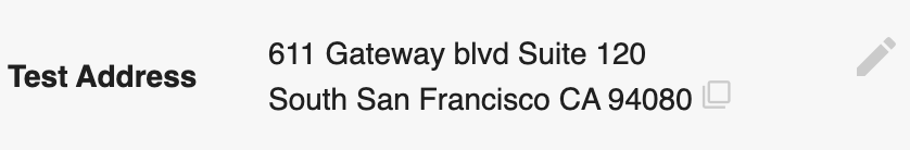 Address widget