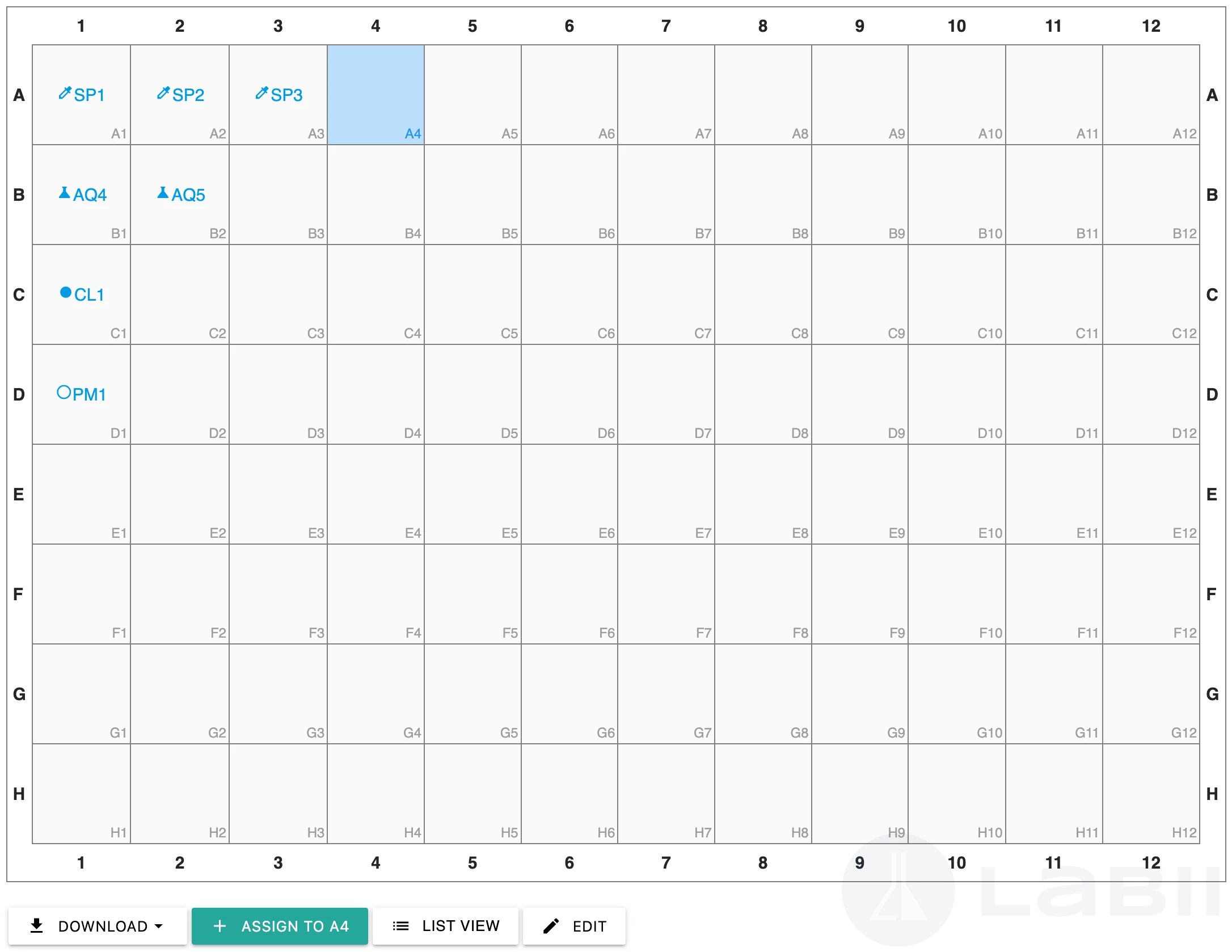 Labii's Storage Management for Aliquots Retrieval