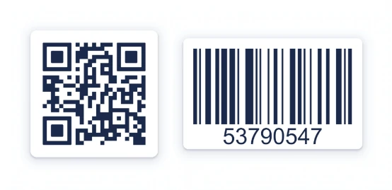 QR codes and barcodes