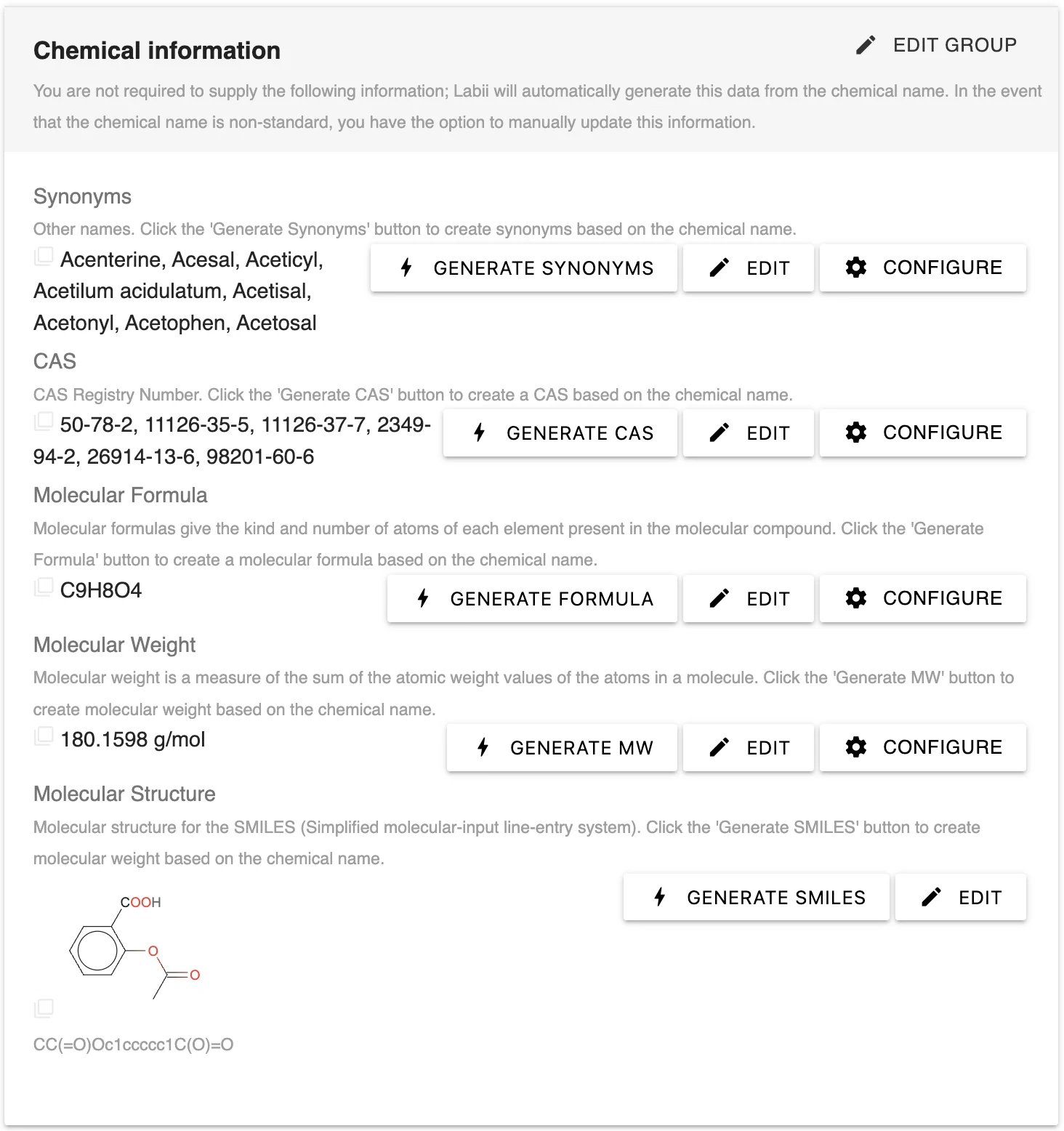 Chemical registration API