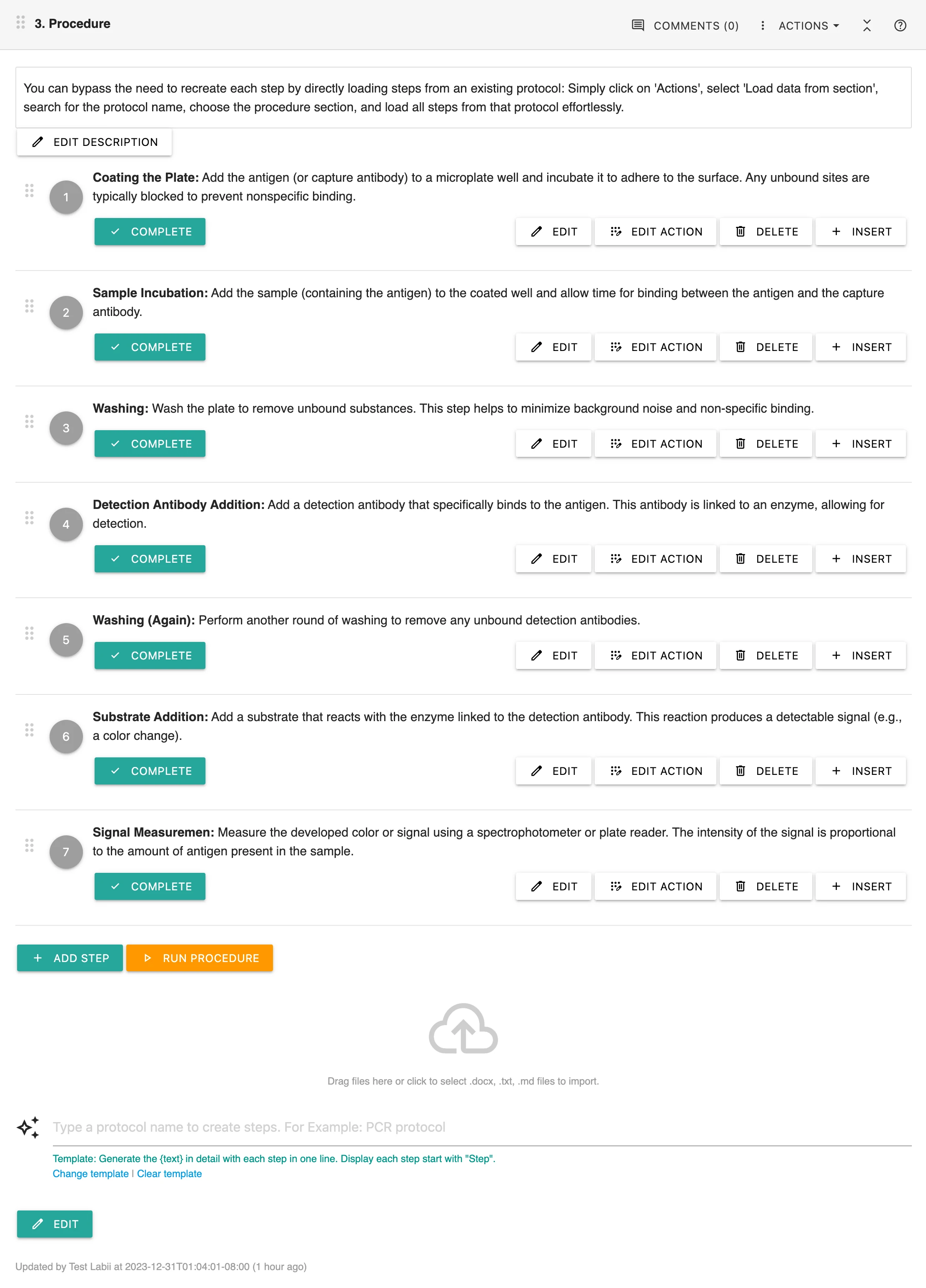 Introducing Sections for Robust Dose Response Documentation