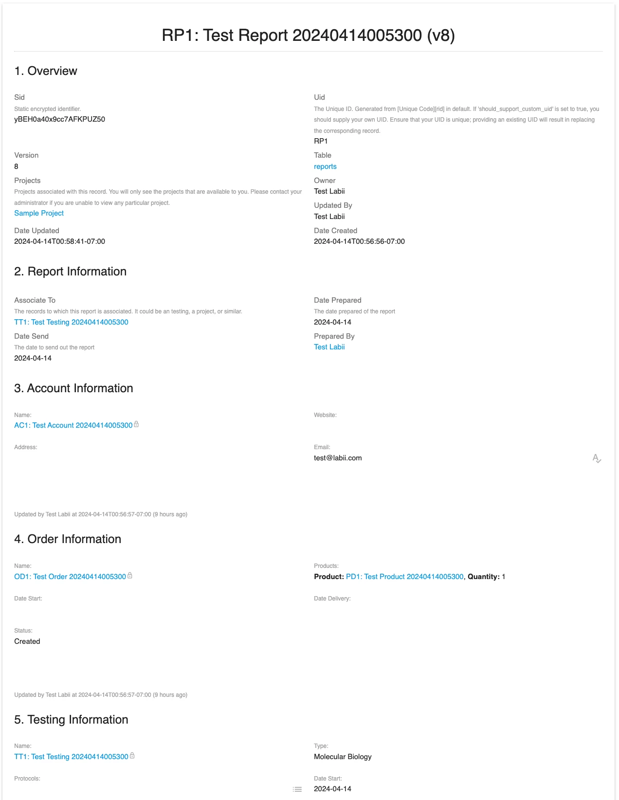 Efficient Report Creation Within LIMS for Sample Testing