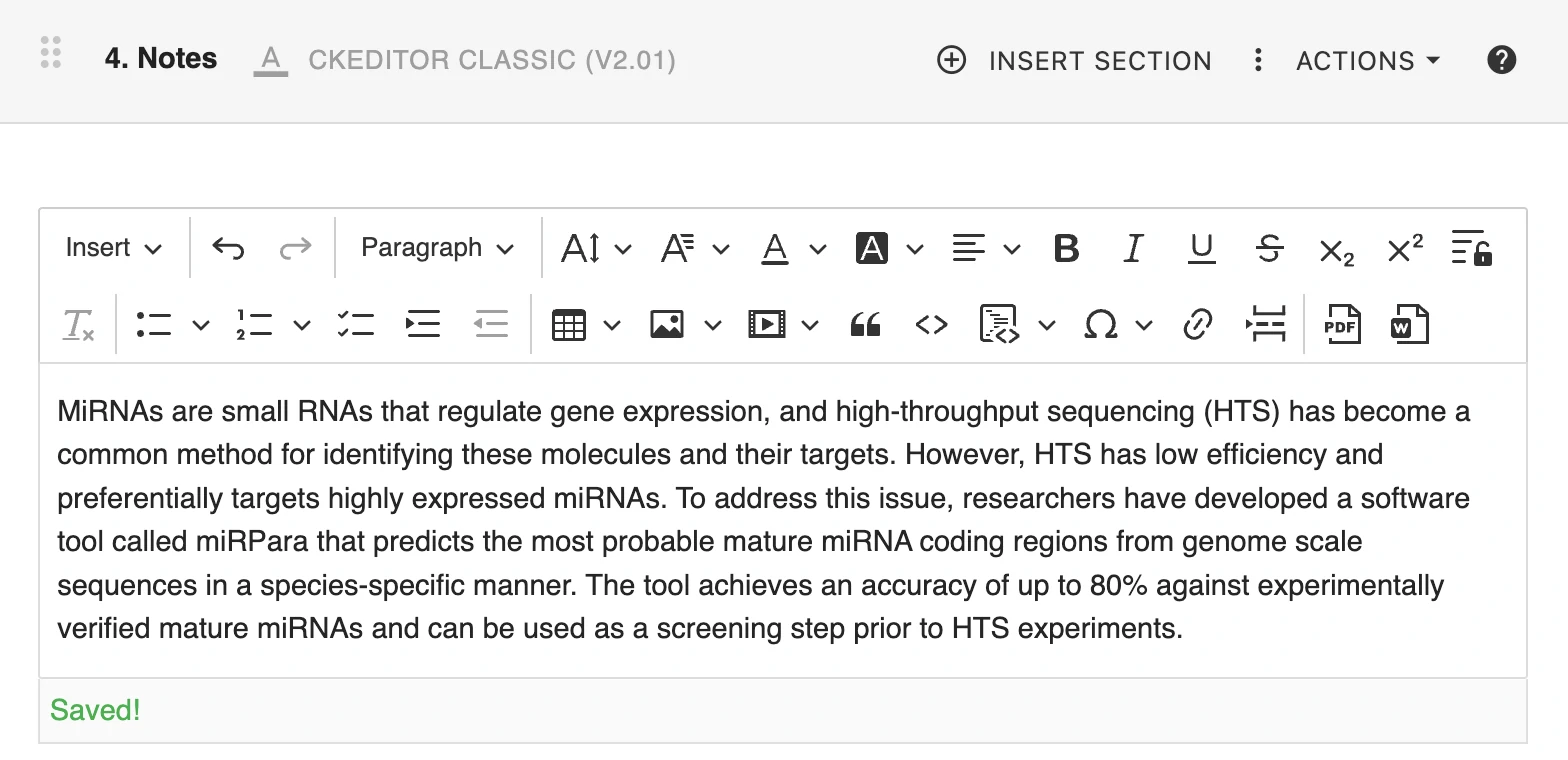 Keep Your Thoughts Organized: Labii's Notes Functionality for Efficient Research