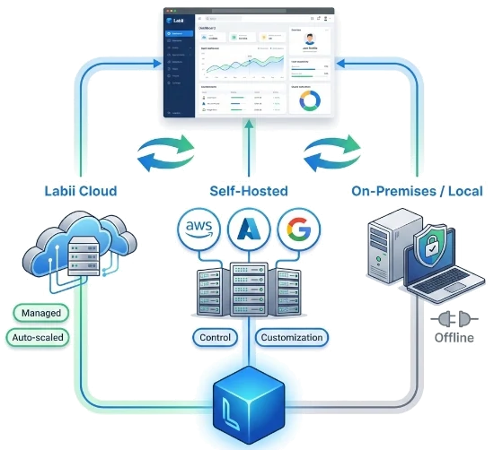 灵活部署:云端、私有化或本地