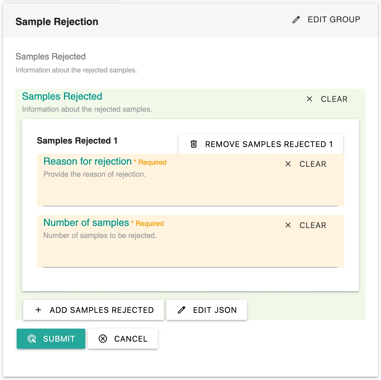 Documenting Unqualified Samples with Ease