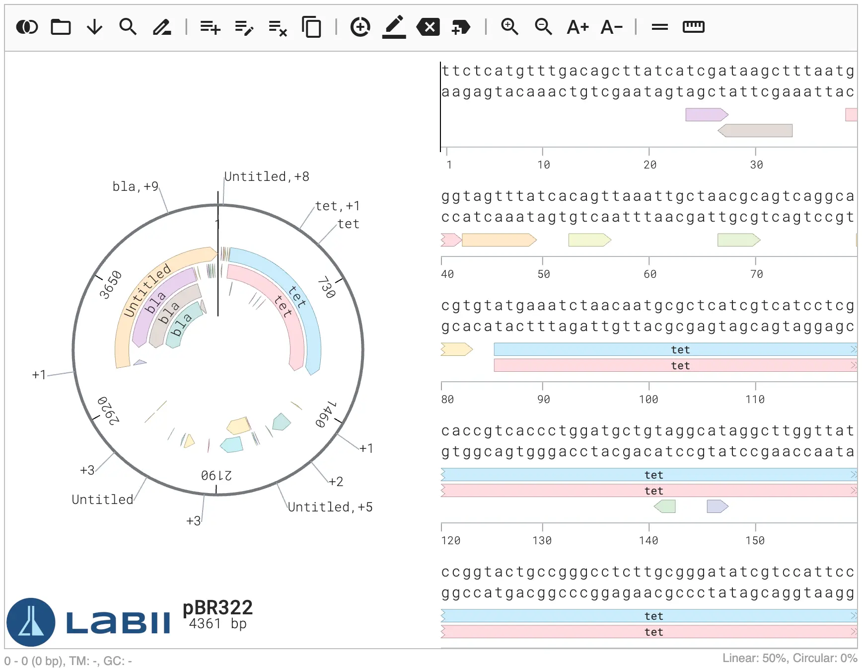 Plasmid editor