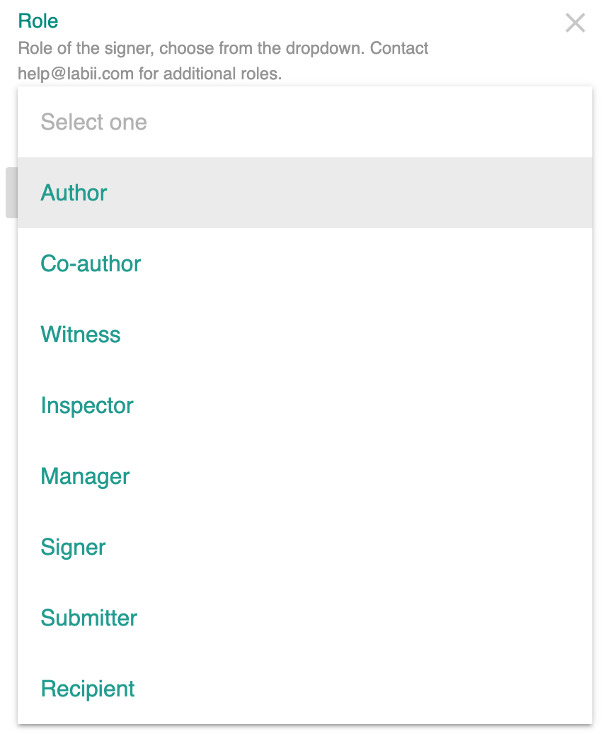 Signer roles