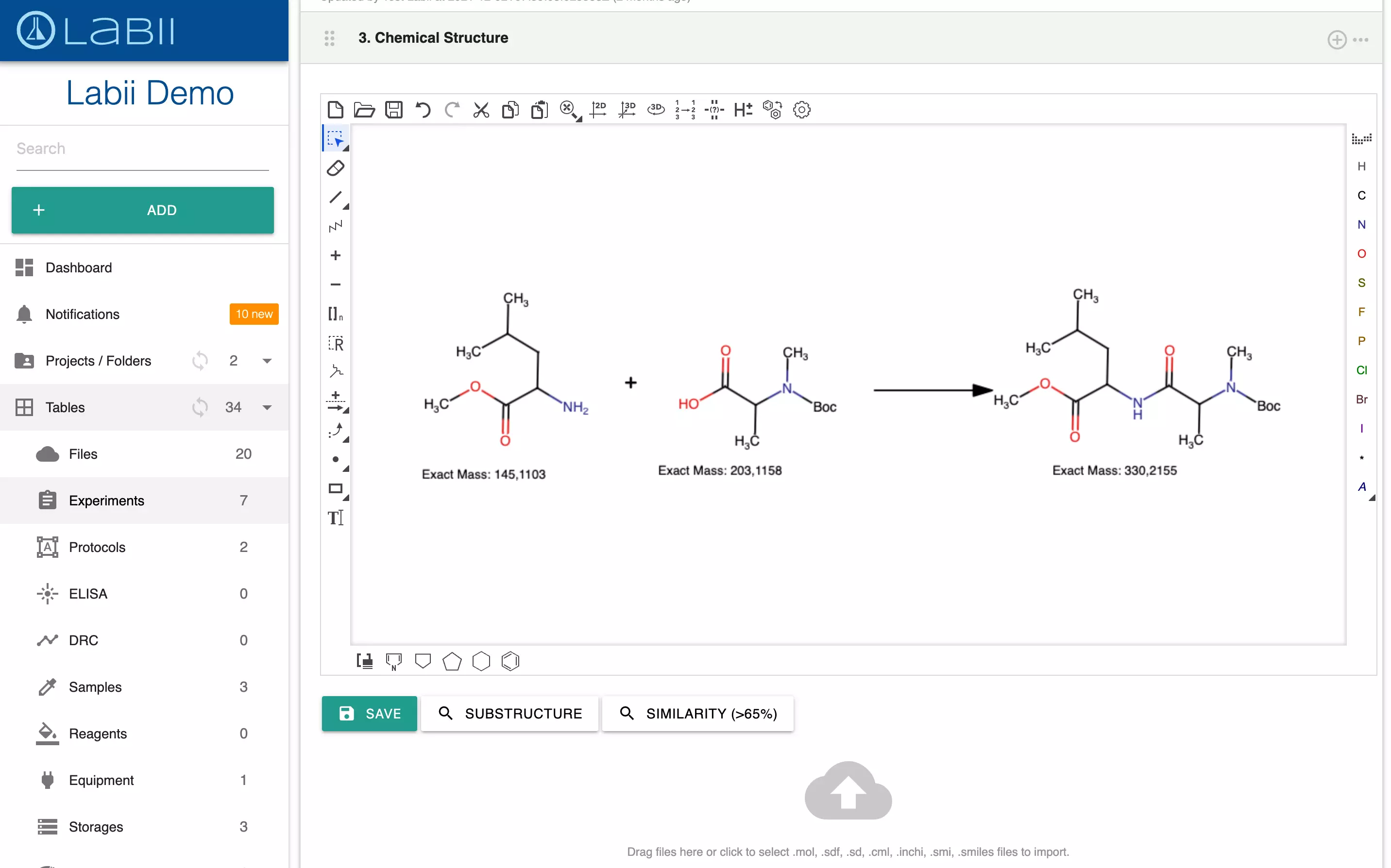 Chemical structure editor